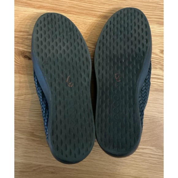 ECCO Black Woven Leather Slip On Loafers Made in Portugal Men's 12 EU 46 - Picture 7 of 10